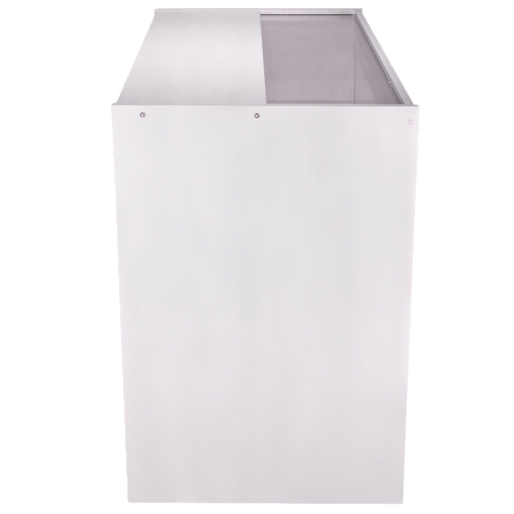 Bancone K1200 Bianco da Negozio e Reception Elegante Solido Robusto con Ripiani