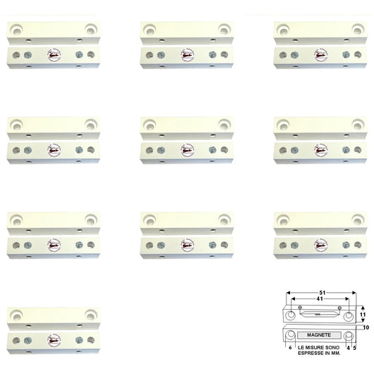 10 CONTATTI MAGNETICI DA ESTERNO PER INFISSI NON FERROSI Securvera ST-41BCMEPXSD