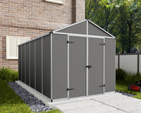 Casetta Da Giardino in Policarbonato Ultra Resistente Rubicon  452X237X235 cm Grigio Scuro