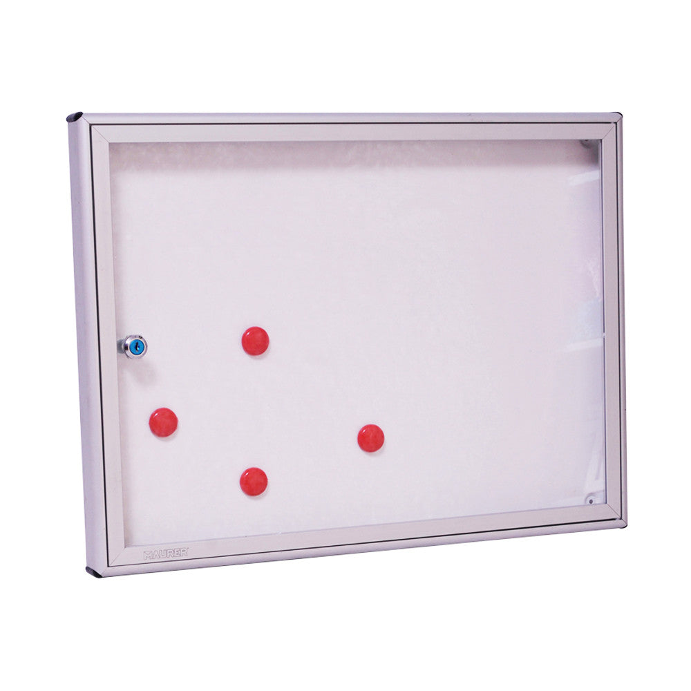 Bacheca Avvisi Magnetica 60X45X4Cm In Alluminio Anodizzato E Porta In Plexiglass Colore Silver - Maurer