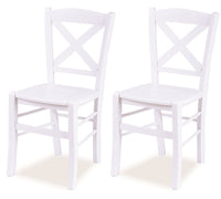 Set 2 Sedia 45x45x89 cm Borgogna bianco