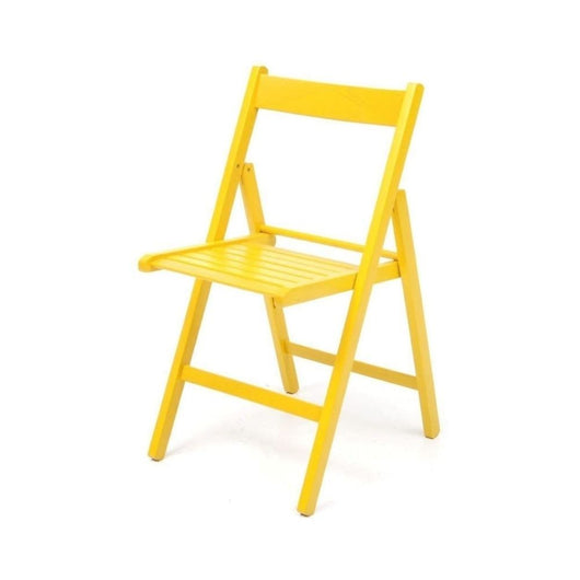 Set 4 Sedie pieghevole 42,5x47,5x79 cm Penelope in legno giallo