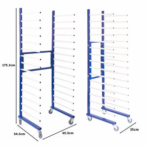 Rastrelliera per Essicazione Vernice 35-65,5x175,3x54,5 cm in Acciaio