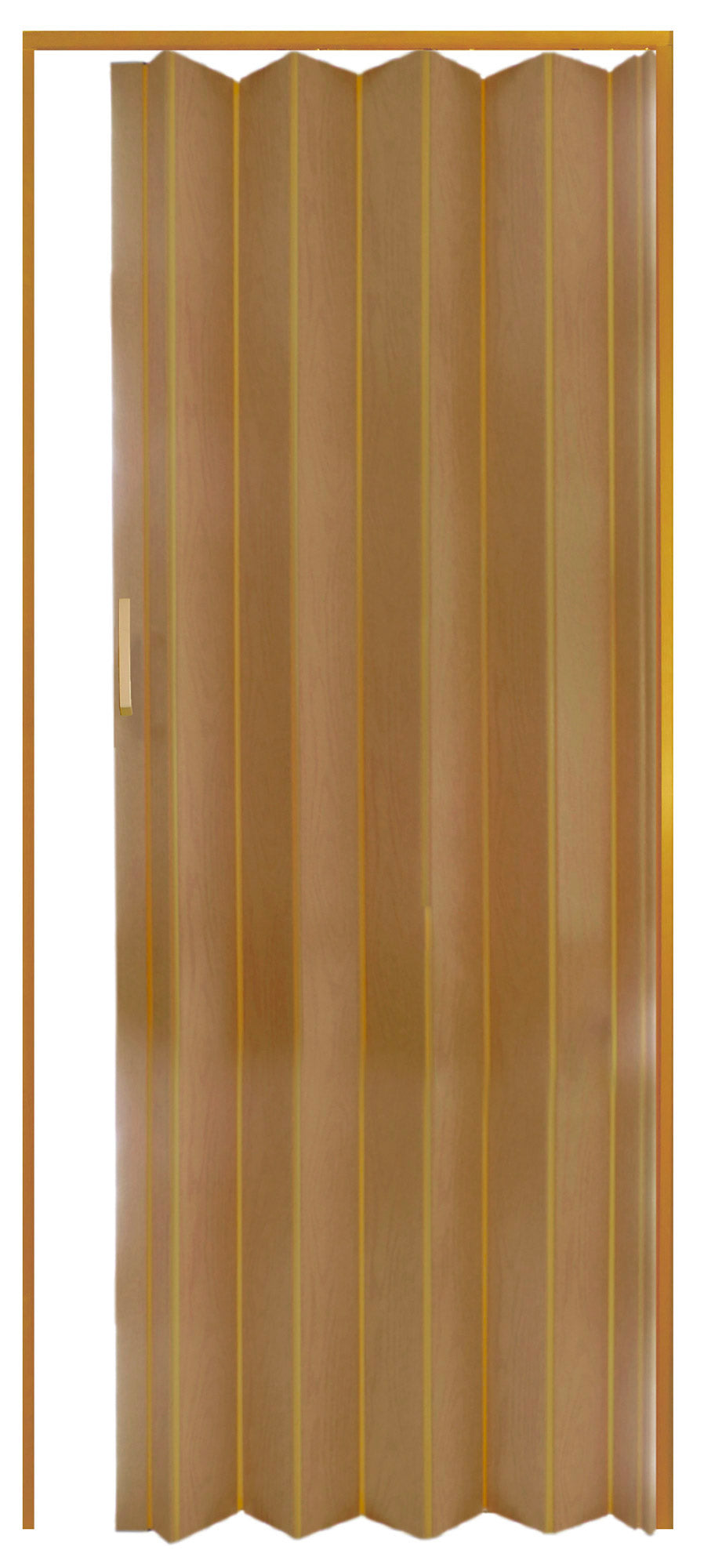 Porta a Soffietto da Interno 214x82 cm in PVC Chiusura Magnetica Noce