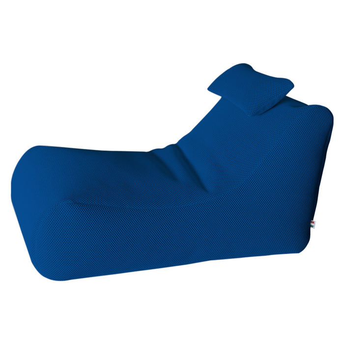 Lettino Chaise Lounge 120x70x65 cm con Cuscino in Poliestere Armonia Blu