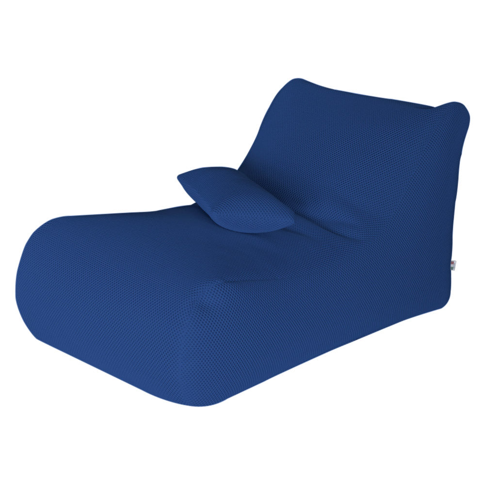 Lettino Chaise Lounge 120x70x65 cm con Cuscino in Poliestere Armonia Blu