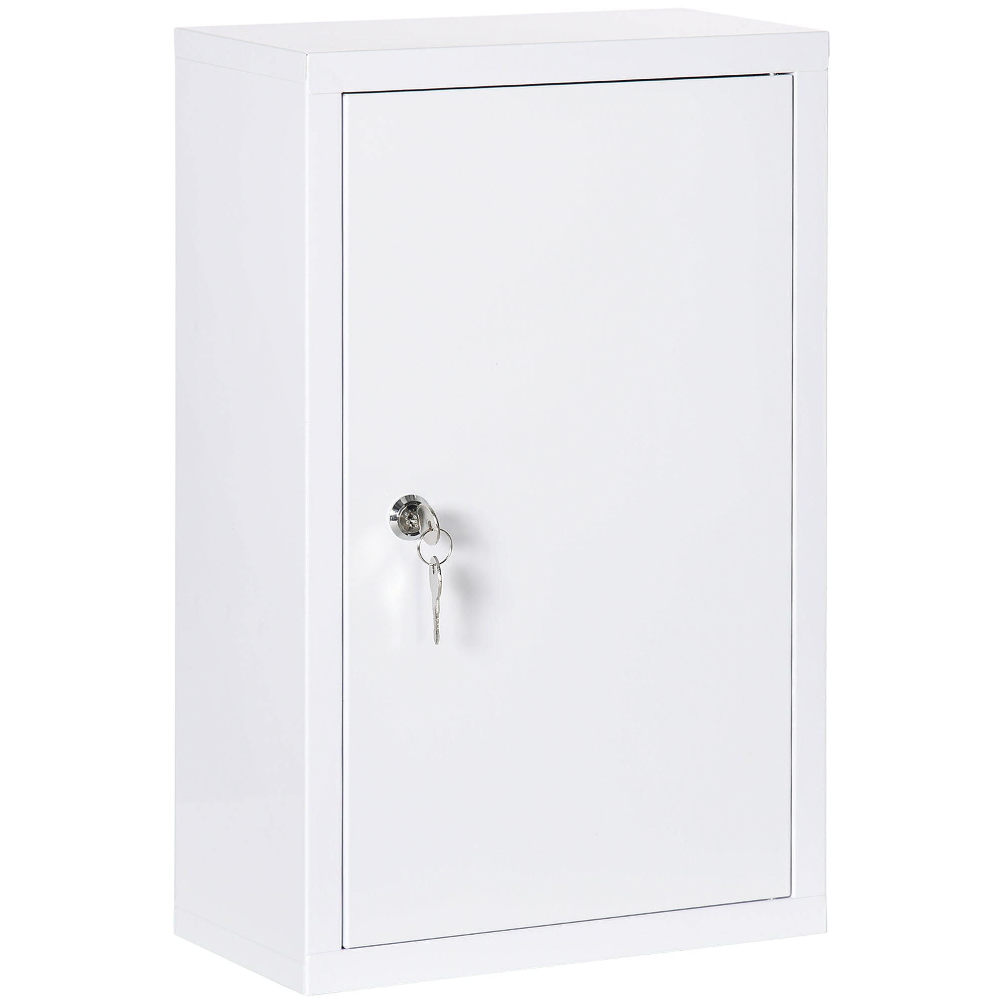 Armadietto Medicinali da Parete 30x14x46 cm 2 Chiavi in Acciaio Bianco