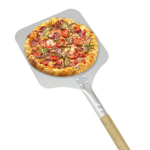 Pala per Pizza in Alluminio e Manico in Legno 83cm x 22cm per Forno da Pizza