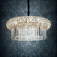 Lampadario Classico Nabucco Metallo Oro 16 Luci E14