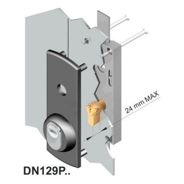 Disec dn129pd1an protettore per basculante-serranda interasse fori mm 39 x 139 misura 60 x 170 nero