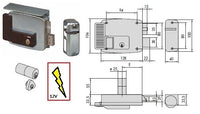 CISA SERRATURA 11761-60 DX ELETT. APPL.X FERRO