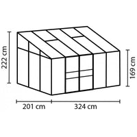 Serra da Parete Vitavia Ida 6500 201x324x222 cm in Alluminio Anodizzato e Policarbonato