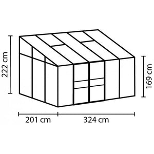 Serra da Parete Vitavia Ida 6500 201x324x222 cm in Alluminio Anodizzato e Policarbonato