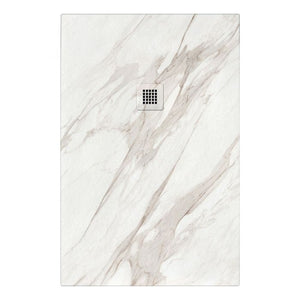 Piatto doccia in pietra SOLIDSTONE alto 2.8cm - MARMO BIANCO - Misura: 80x170 x 2,8h 