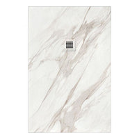 Piatto doccia in pietra SOLIDSTONE alto 2.8cm - MARMO BIANCO - Misura: 80x100 x 2,8h