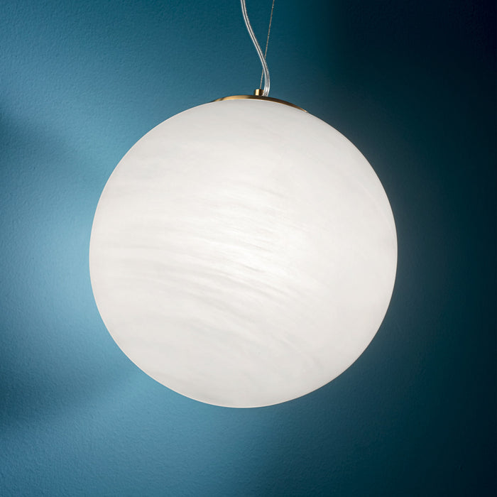 Sospensione Contemporanea Grape Metallo Bianco 1 Luce E27 Small