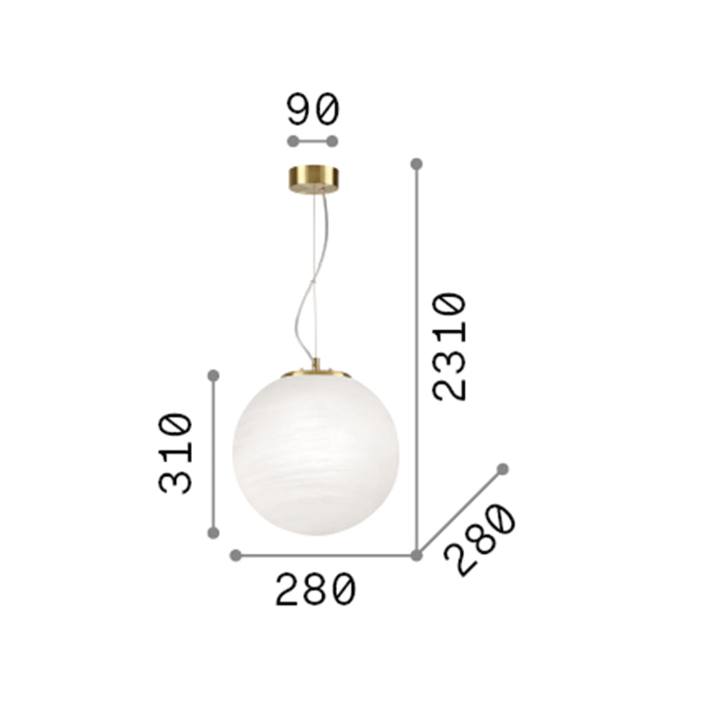 Sospensione Contemporanea Grape Metallo Bianco 1 Luce E27 Small