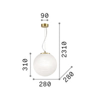 Sospensione Contemporanea Grape Metallo Bianco 1 Luce E27 Small