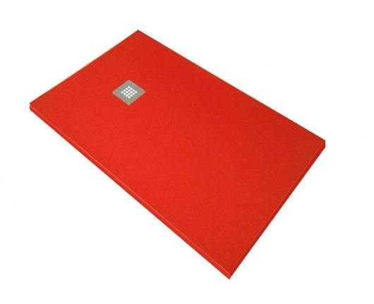 Piatto doccia in pietra SOLIDSTONE alto 2,8 cm - ROSSO POMPEI RAL 3002 - Misura: 80x160 x 2,8h