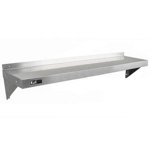 2 x Ripiani in Acciaio Inox Cucina Commerciale Mensole Muro e Staffe 140 x 30 cm