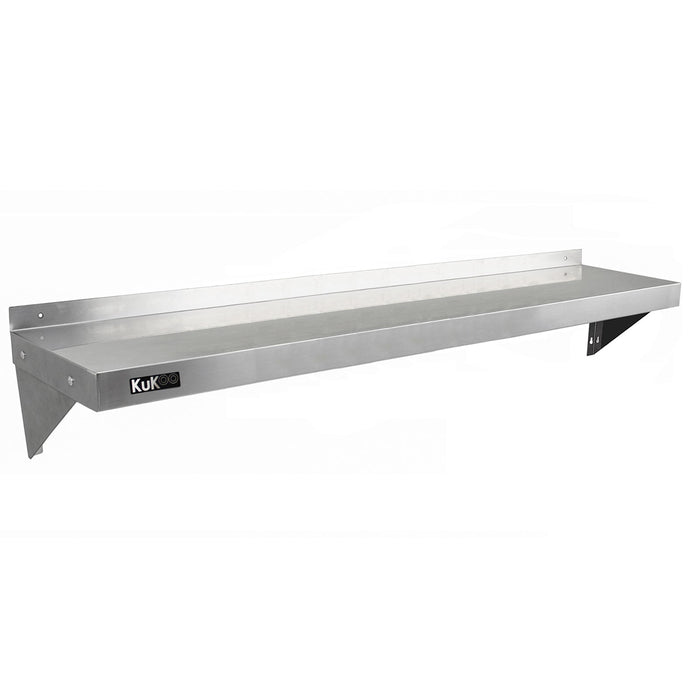 2 x Ripiani in Acciaio Inox Cucina Commerciale Mensole Muro e Staffe 150 x 30 cm