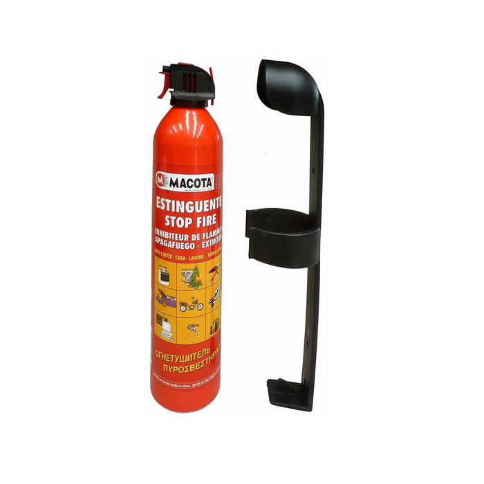 Estintore portatile "Stop fire" con supporto 1kg auto barca casa camper incendio