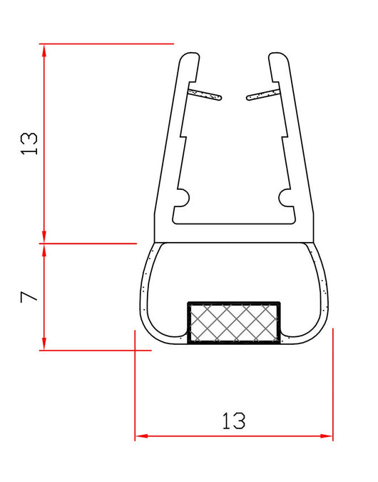 10pz guarnizione per box doccia 2 m mod.411 24304