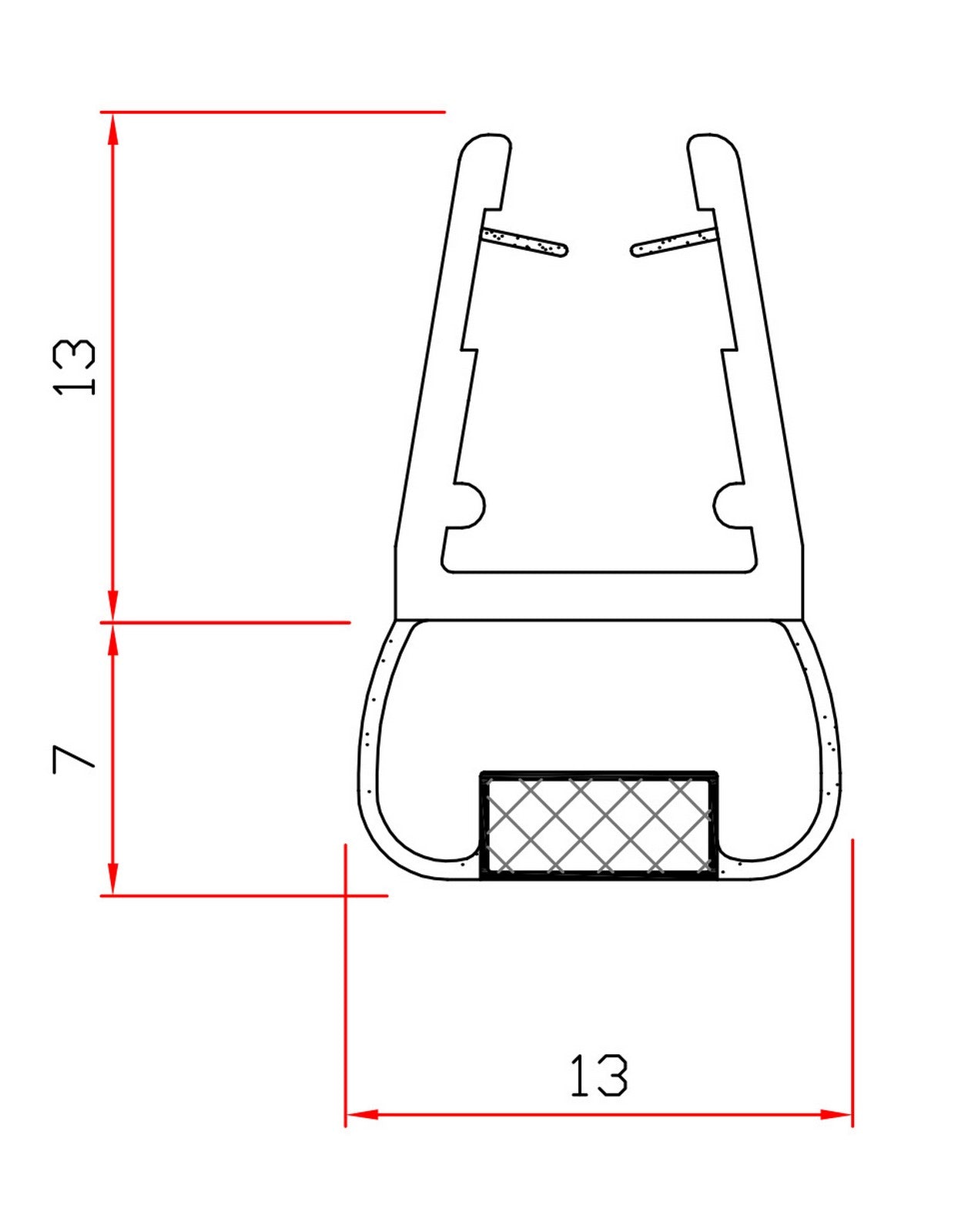 10pz guarnizione per box doccia 2 m mod.411 cod:ferx.24304