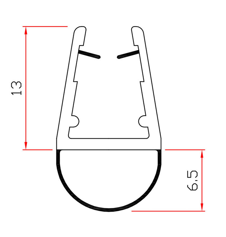 10pz guarnizione per box doccia 2 m mod.401 24317