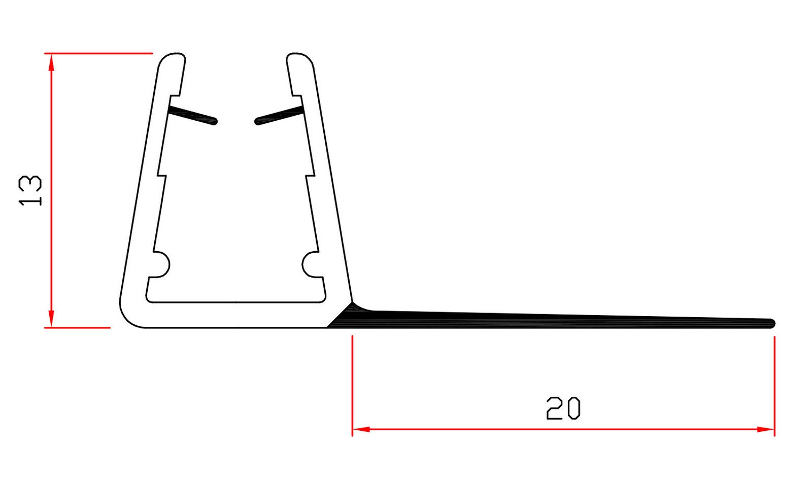 10pz guarnizione per box doccia 2 m mod.404/20 cod:ferx.24326