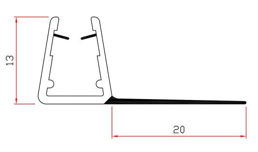 10pz guarnizione per box doccia 2 m mod.404/20 cod:ferx.24326