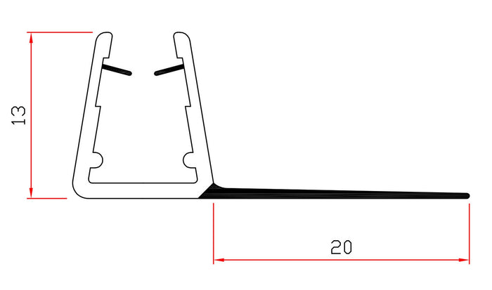 10pz guarnizione per box doccia 2 m mod.404/20 24326