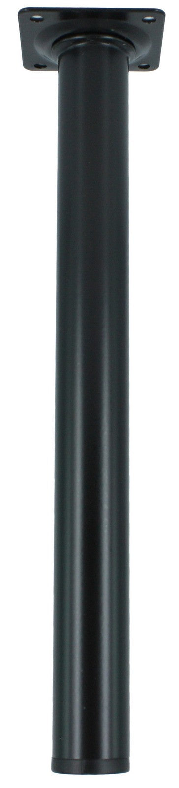 4pz piedino acciaio diametro 30 h cm.80 colore nero 24332