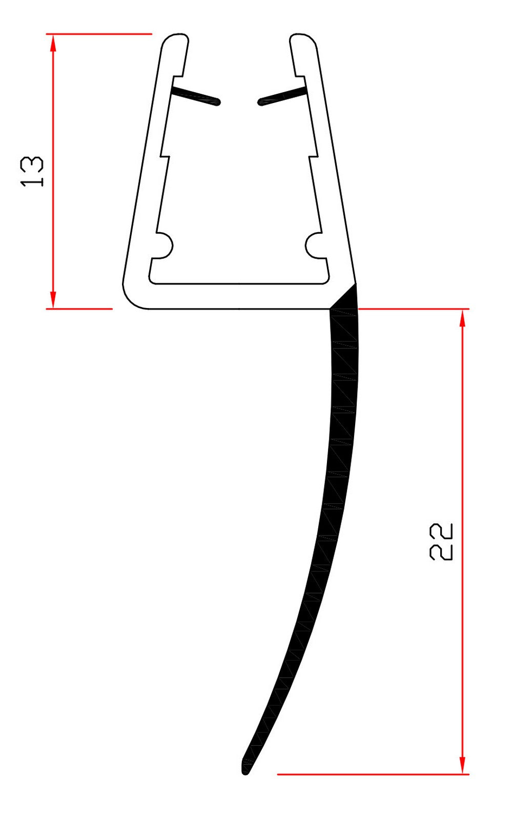 10pz guarnizione per box doccia 2 m mod.405/22 24344