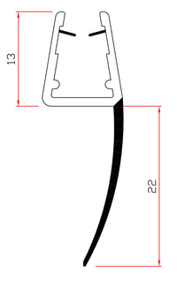 10pz guarnizione per box doccia 2 m mod.405/22 24344