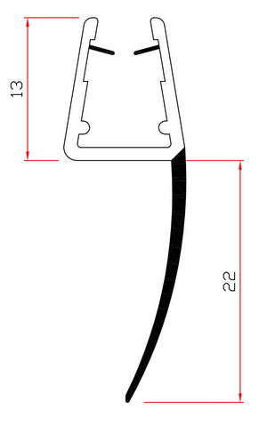 10pz guarnizione per box doccia 2 m mod.405/22 24344