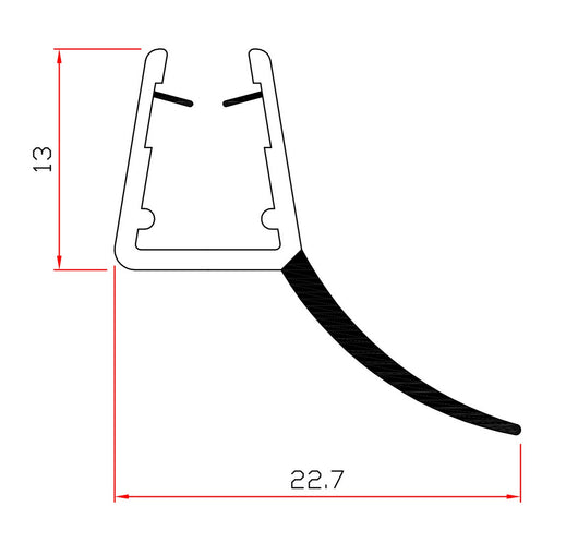 10pz guarnizione per box doccia 2 m mod.407 cod:ferx.24346