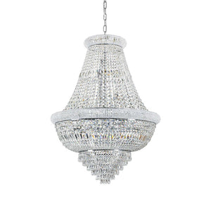 Lampadario Classico Dubai Metallo-Cristallo Cromo 24 Luci E14