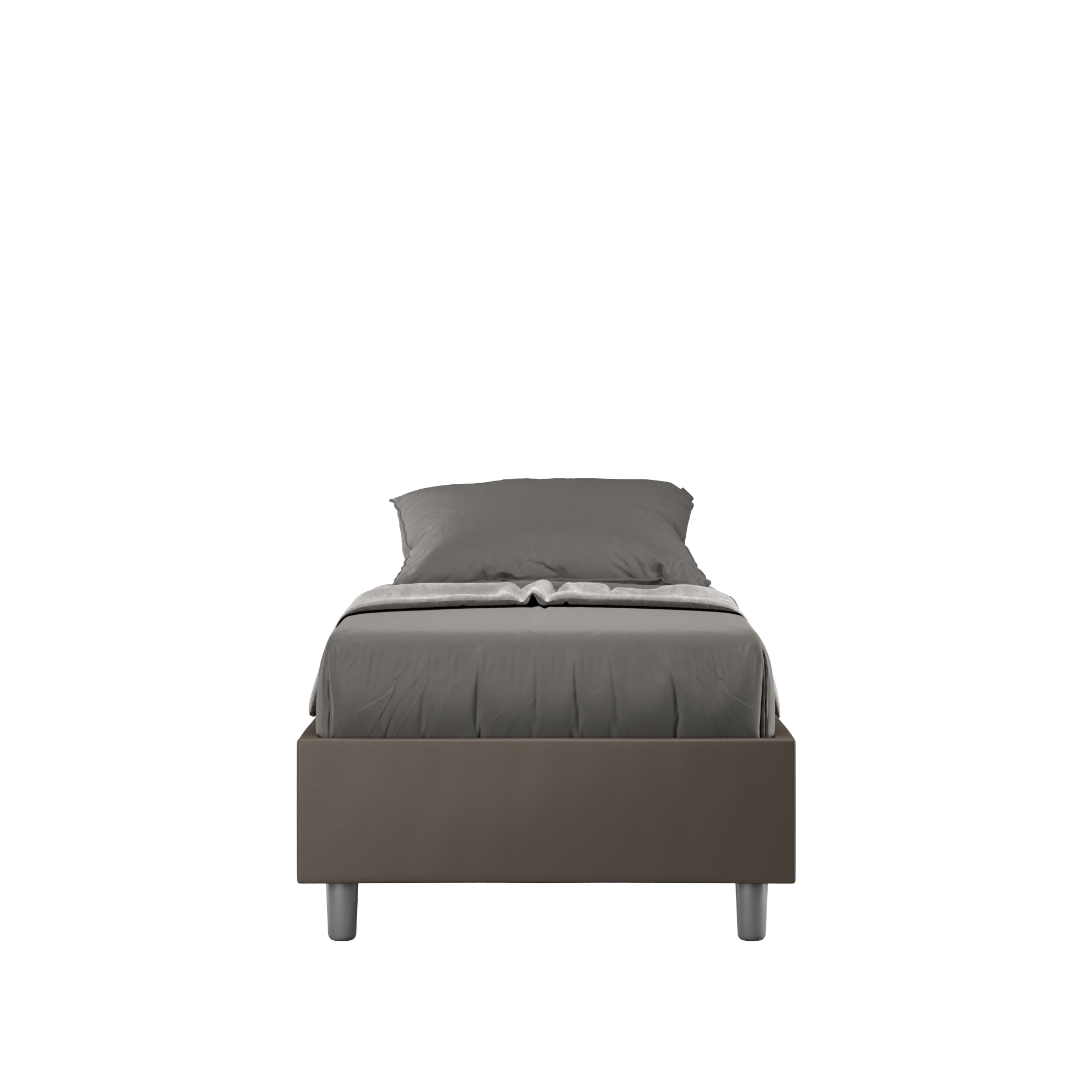 Letto Singolo Sommier 80x190 cm Senza Rete Azelia Cappuccino