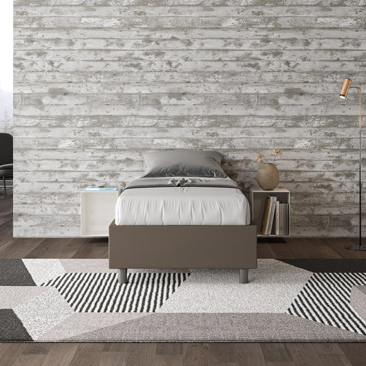 Letto Singolo Sommier 80x200 cm Senza Rete Azelia Cappuccino