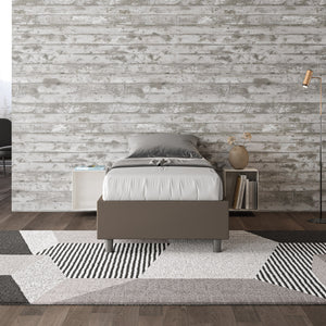 Letto Singolo Sommier 80x210 cm Senza Rete Azelia Cappuccino