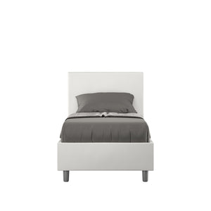 Letto Singolo 80x200 cm con Rete Adele Bianco