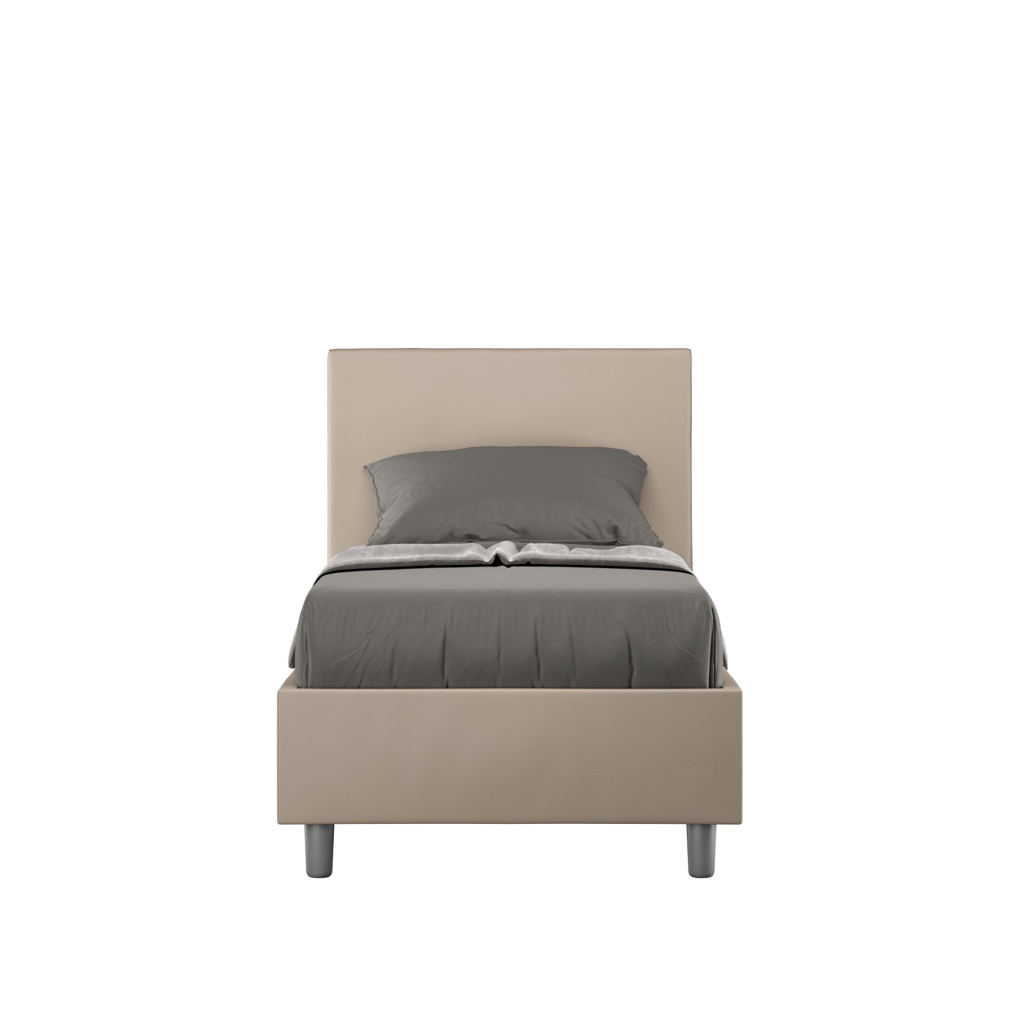 Letto Singolo 80x200 cm con Rete Adele Tortora