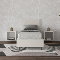 Letto Singolo 80x210 cm con Rete Adele Bianco