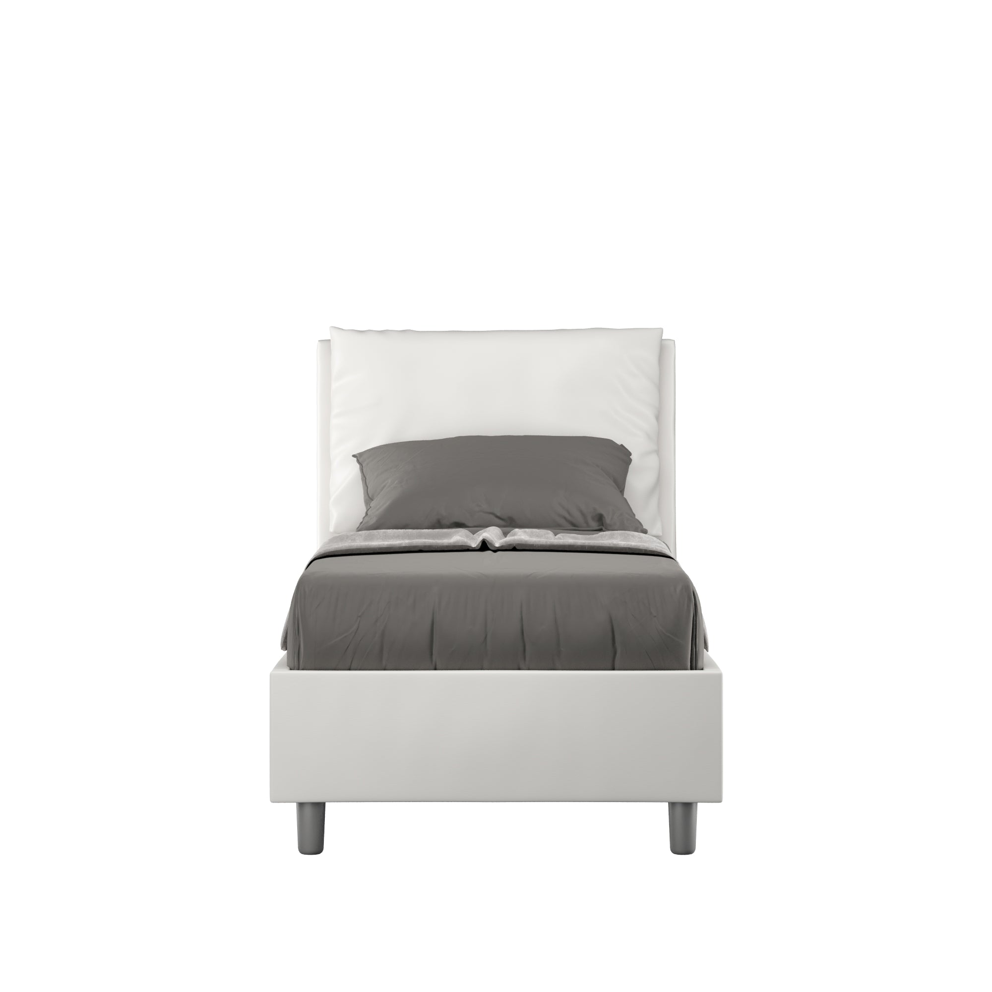 Letto Singolo 80x190 cm con Rete Antea Bianco