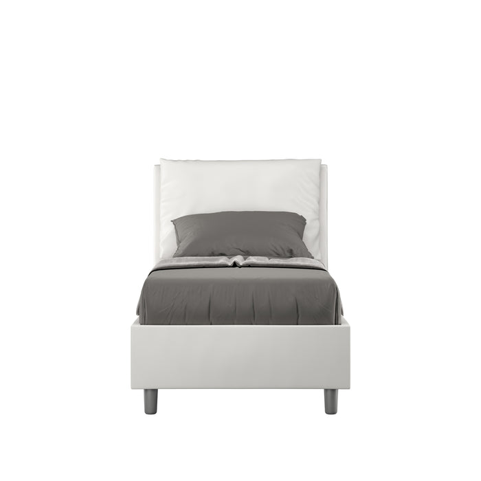 Letto Singolo 80x190 cm con Rete Antea Bianco