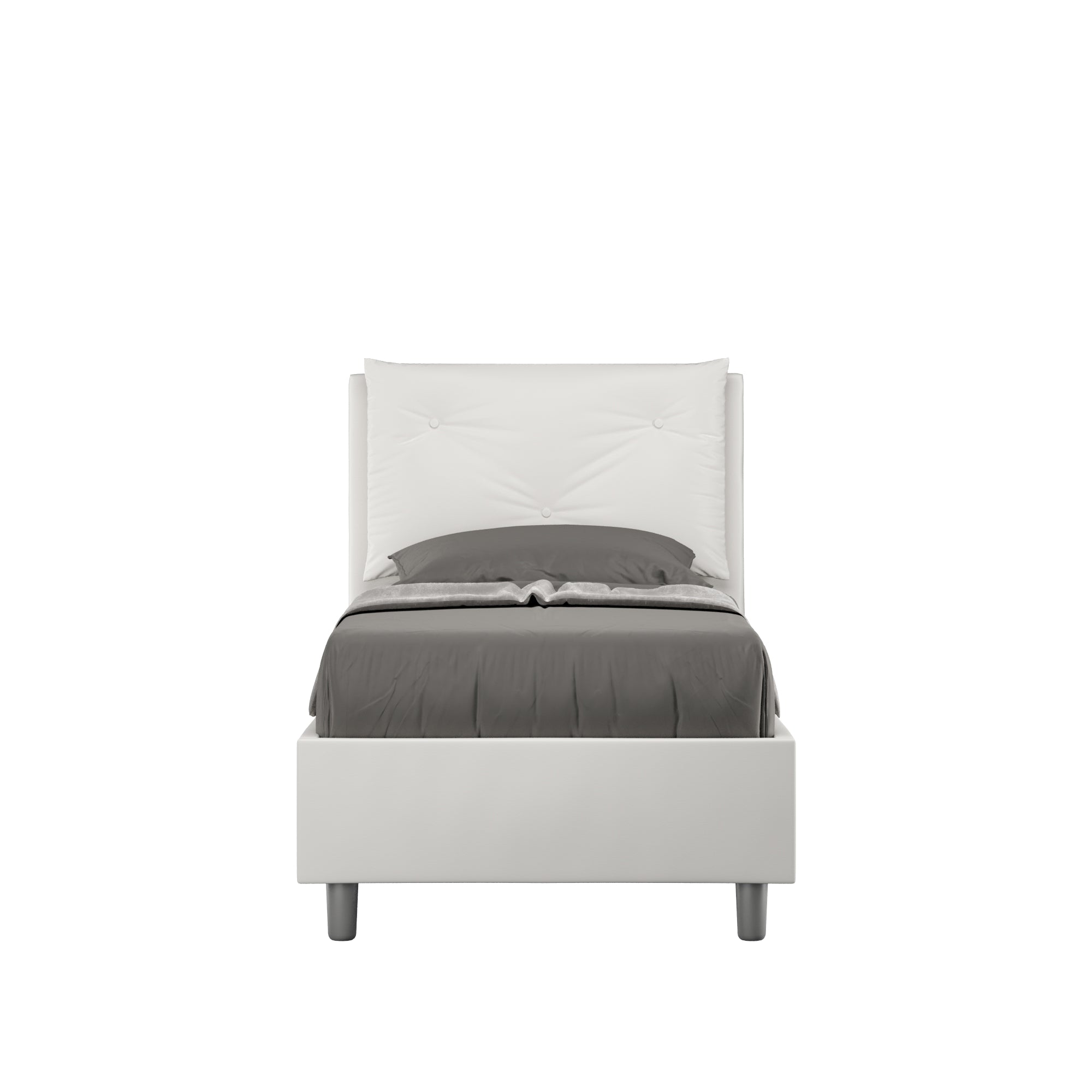 Letto Singolo 80x190 cm Senza Rete Appia Bianco