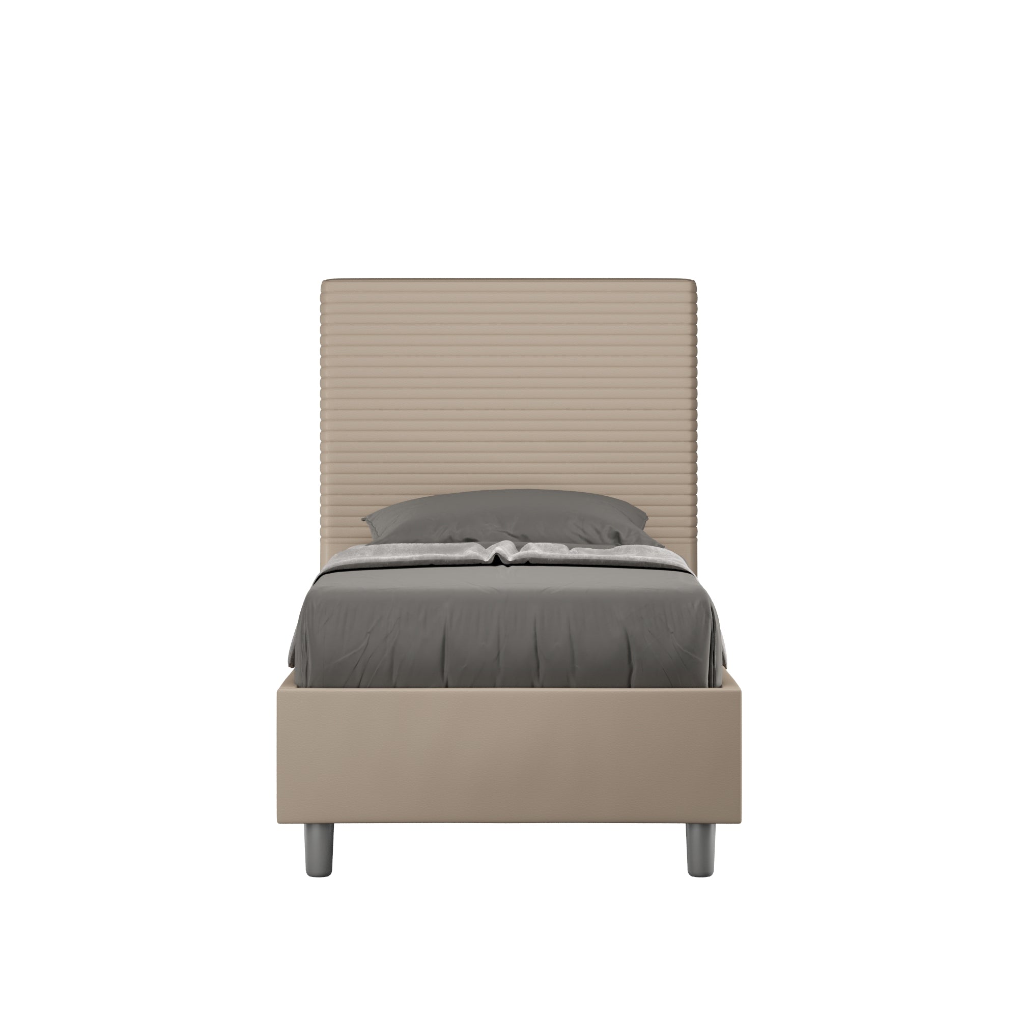 Letto Singolo 80x190 cm con Rete Focus Tortora