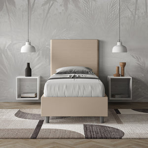 Letto Singolo 80x190 cm con Rete Focus Tortora