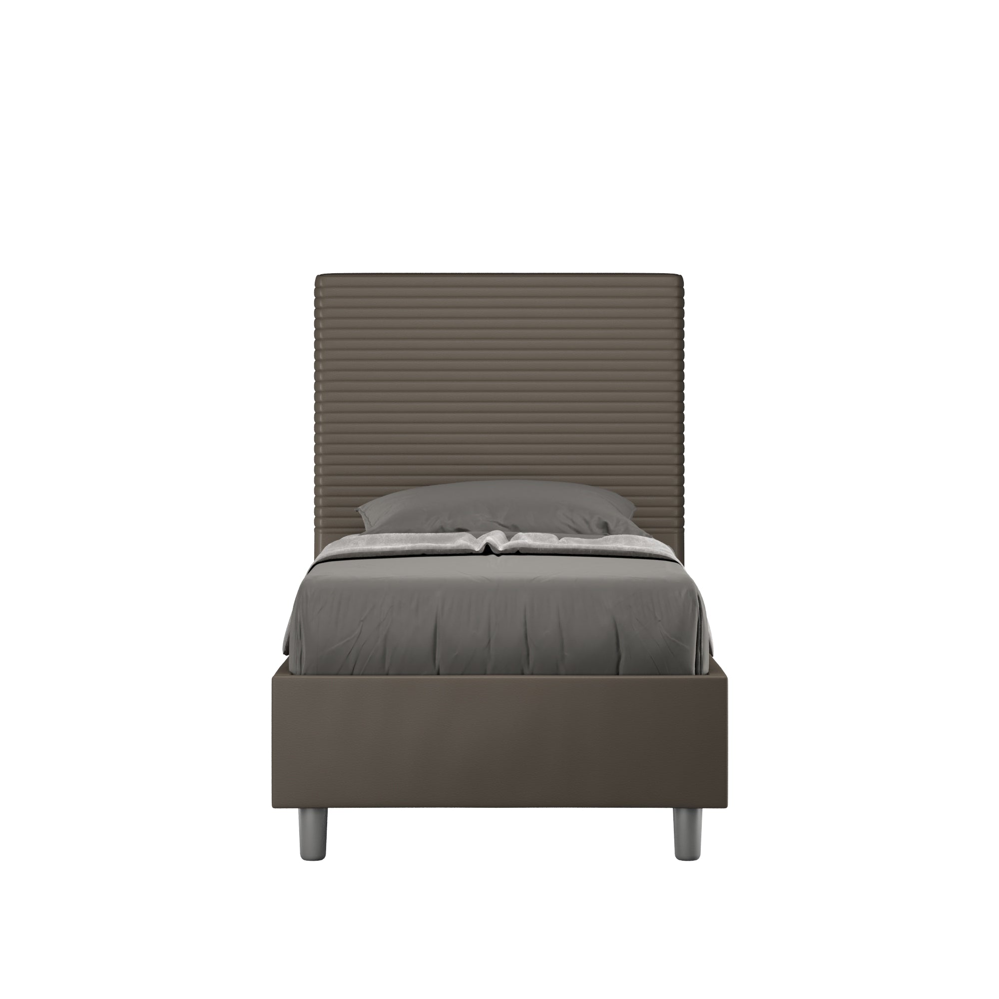 Letto Singolo 80x200 cm con Rete Focus Cappuccino